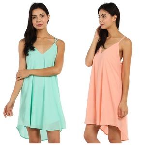 ⭐️ HOST PIC ⭐️ Mint Hi Lo Criss Cross Back Dress